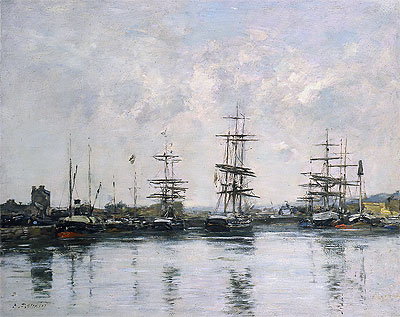 Das Bassin, Deauville | Eugene Boudin | Gemälde Reproduktion
