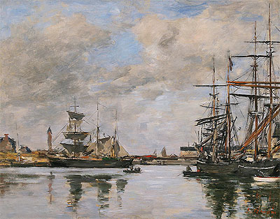 Trouville, der Hafen | Eugene Boudin | Gemälde Reproduktion
