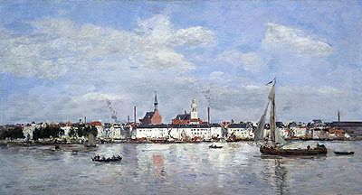 Die Anlegestelle in Antwerpen | Eugene Boudin | Gemälde Reproduktion