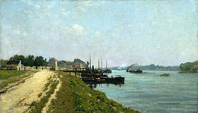 Banks of the Seine, 1869 | Eugene Boudin | Painting Reproduction