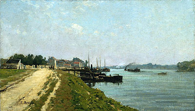 Ufer der Seine | Eugene Boudin | Gemälde Reproduktion
