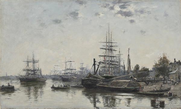 View of Bordeaux, 1874 | Eugene Boudin | Gemälde Reproduktion