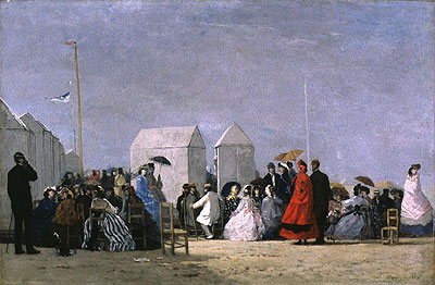 Beach Near Trouville | Eugene Boudin | Painting Reproduction