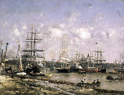 Bordeaux, the Port | Eugene Boudin | Painting Reproduction