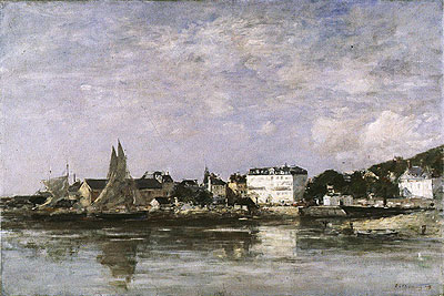 View of the Harbour at Trouville, 1878 | Eugene Boudin | Painting Reproduction