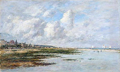 Deauville at Low Tide, 1897 | Eugene Boudin | Painting Reproduction