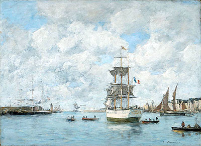 Port of Le Havre, c.1886 | Eugene Boudin | Gemälde Reproduktion