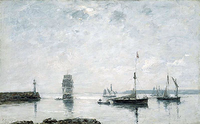 Harbor Entrance, 1873 | Eugene Boudin | Painting Reproduction