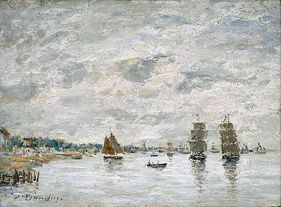 Port Scene, undated | Eugene Boudin | Gemälde Reproduktion