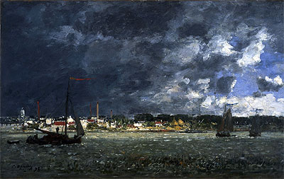 Storm over Antwerp, 1872 | Eugene Boudin | Gemälde Reproduktion