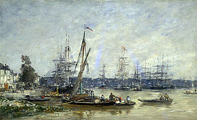 Harbor at Bordeaux, 1874 | Eugene Boudin