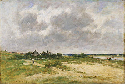 Etaples, die Ufer der Canche | Eugene Boudin | Gemälde Reproduktion