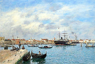 Venice, the Grand Canal, 1895 | Eugene Boudin | Gemälde Reproduktion