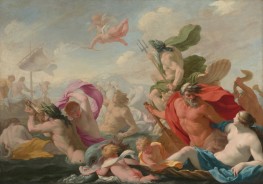 Meeresgötter huldigen der Liebe | Eustache Le Sueur | Gemälde Reproduktion