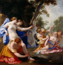 Diana entdeckt die Schwangerschaft von Callisto | Eustache Le Sueur | Gemälde Reproduktion