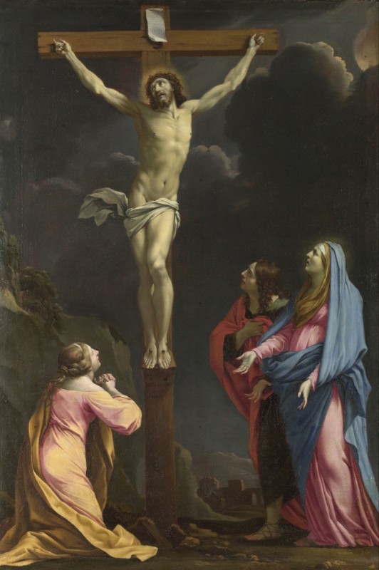 Christus am Kreuz mit der Jungfrau und Heiligen, 1643 | Eustache Le Sueur