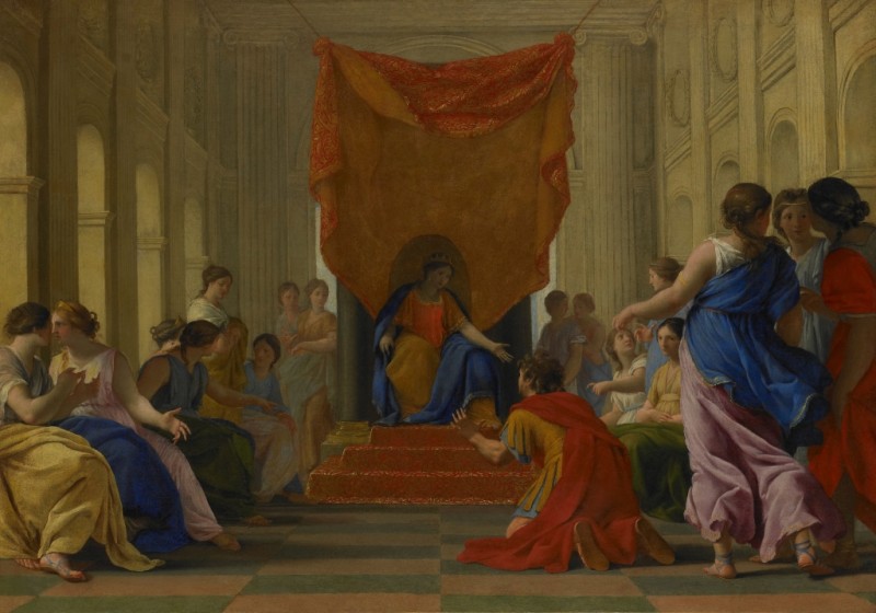 Poliphile vor der Königin Eleuthérilide, c.1636/45 | Eustache Le Sueur
