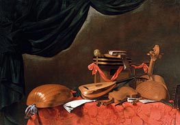 Still Life with Musical Instruments, undated von Baschenis | Gemälde-Reproduktion