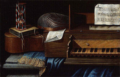Musical Instruments, n.d. by Baschenis | Painting Reproduction