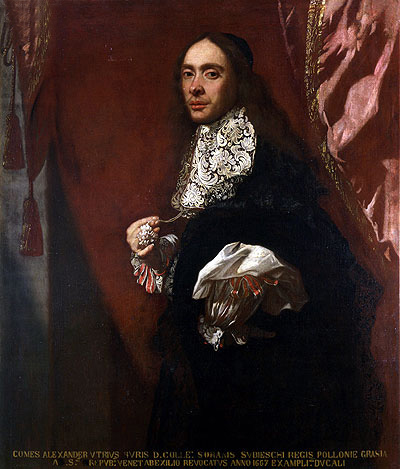 Portrait of Conte Alessandro Agliardi, c.1675 by Baschenis | Painting Reproduction