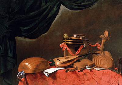 Still Life with Musical Instruments, undated | Baschenis | Painting Reproduction