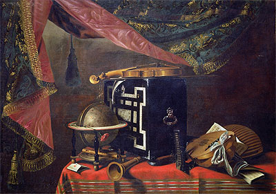 Still Life with Musical Instruments, n.d. by Baschenis | Painting Reproduction