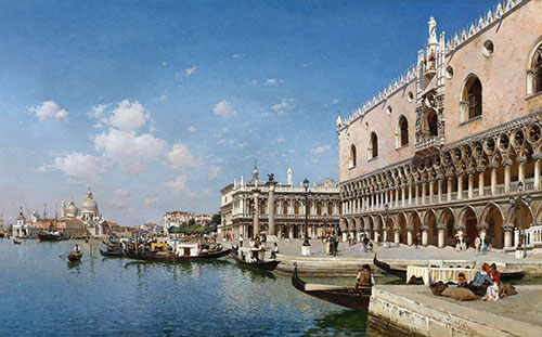 The Grand Canal, Venice, 1890 | Federico del Campo | Gemälde Reproduktion