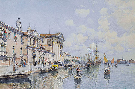 Santa Maria del Rosario and Santa Maria della ..., n.d. by Federico del Campo | Painting Reproduction