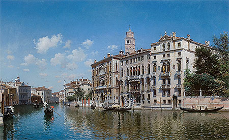 Palazzo Cavalli-Franchetti, Venice, 1890 | Federico del Campo | Painting Reproduction