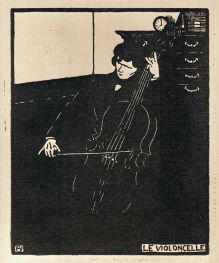 Das Violoncello, 1896 von Félix Vallotton | Gemälde-Reproduktion