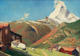 Blick auf Zermatt, 1889 von Félix Vallotton | Gemälde-Reproduktion