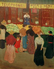 Auf dem Markt, 1895 von Félix Vallotton | Gemälde-Reproduktion