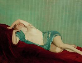 Nude with Green Scarf | Félix Vallotton | Painting Reproduction