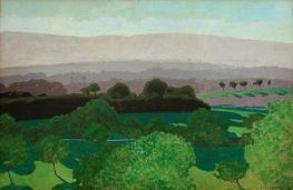 Waadtländer Landschaft, Romanel, 1900 von Félix Vallotton | Gemälde-Reproduktion