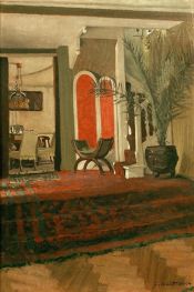 Interior, Living Room with Staircase and Dining Room | Félix Vallotton | Painting Reproduction