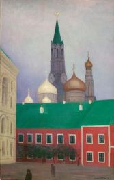 Vue prise au Kremlin le soir, 1913 von Félix Vallotton | Gemälde-Reproduktion