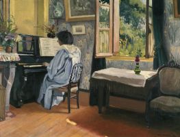 Woman at the Piano | Félix Vallotton | Painting Reproduction