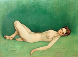 Sleeping Bather (Reclining Nude Sleeping) | Félix Vallotton | Painting Reproduction