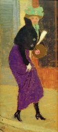 Auf der Straße: Frau mit Muff, 1895 von Félix Vallotton | Gemälde-Reproduktion