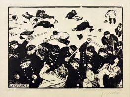 Der Angriff, 1893 von Félix Vallotton | Gemälde-Reproduktion