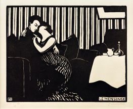 Die Lüge, 1897 von Félix Vallotton | Gemälde-Reproduktion