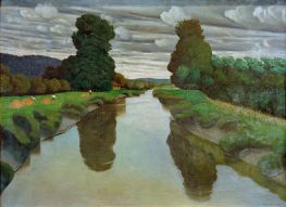 Die Risle bei Berville, 1924 von Félix Vallotton | Gemälde-Reproduktion