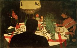 Das Abendessen, Lampeneffekt, 1899 von Félix Vallotton | Gemälde-Reproduktion