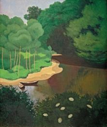 Die Dordogne bei Carennac, 1925 von Félix Vallotton | Gemälde-Reproduktion