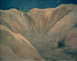 Krater bei Souain, 1917 von Félix Vallotton | Gemälde-Reproduktion