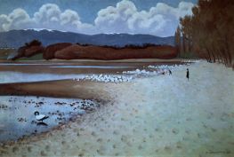 Strand bei Vidy, 1925 von Félix Vallotton | Gemälde-Reproduktion
