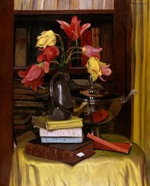 Stillleben mit Tulpen (Rote und gelbe Tulpen), 1923 von Félix Vallotton | Gemälde-Reproduktion