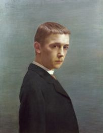 Selbstbildnis Félix Vallotton als Zwanzigjähriger | Félix Vallotton | Gemälde Reproduktion