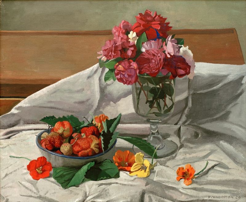 Blumen und Erdbeeren, 1920 | Félix Vallotton