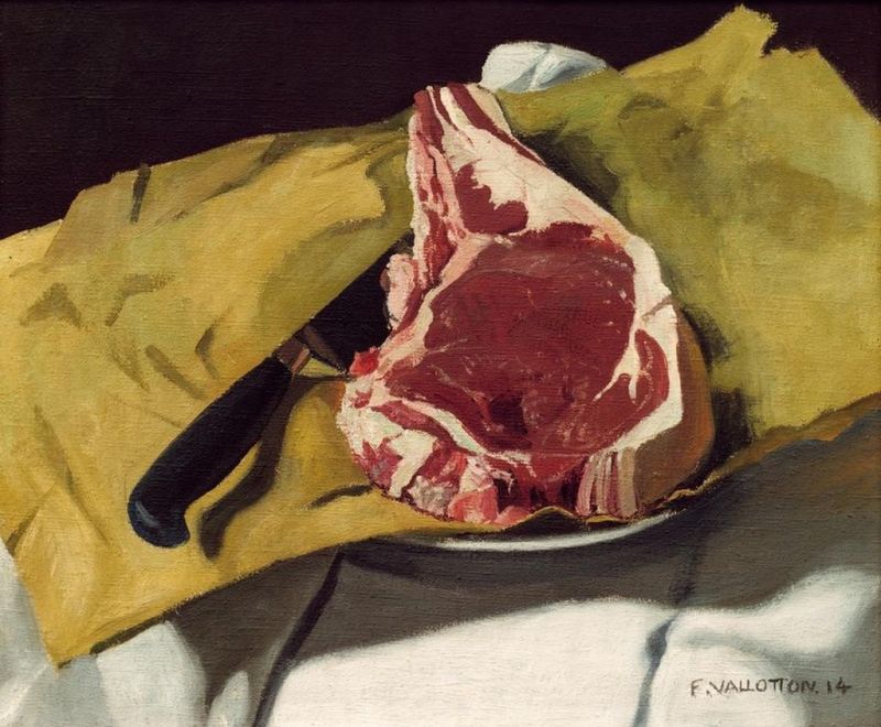 Ein Steak auf gelbem Papier, 1914 | Félix Vallotton